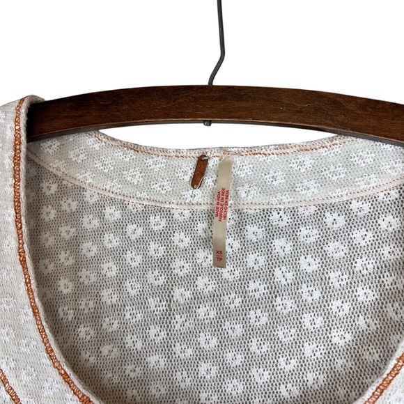 Free People Garner Tee in White semi sheer SZ XS‎ - Picture 5 of 8